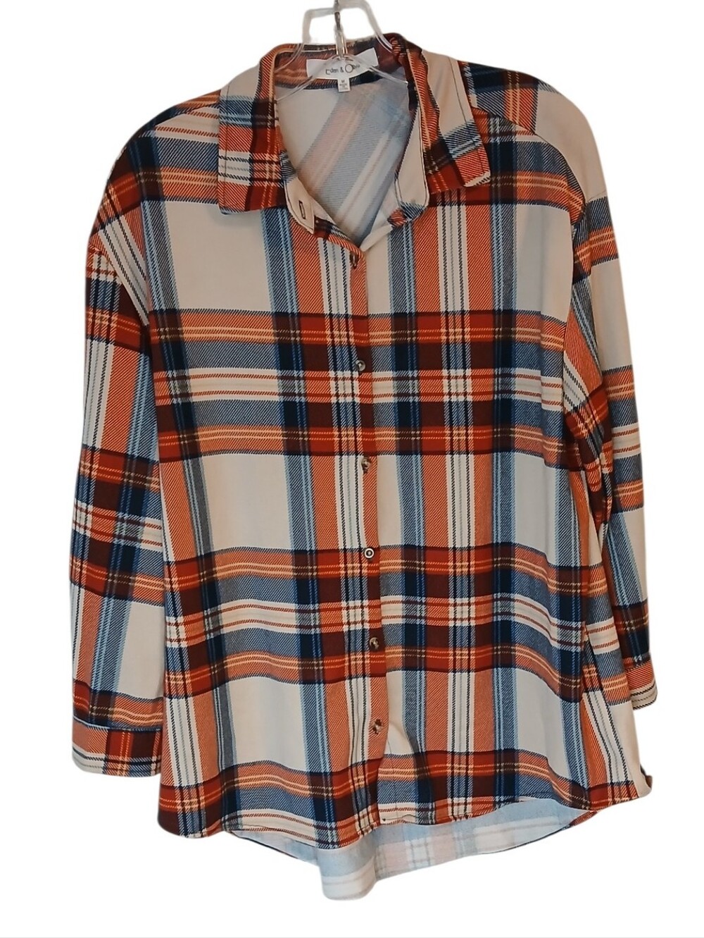 Eden & Olivia Plaid Top Size Medium